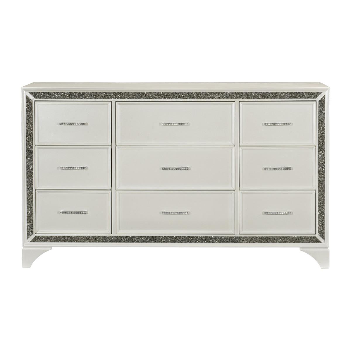 Homelegance - Salon Dresser In Pearl White Metallic - 1572W-D