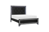 Homelegance - Salon Eastern King Bed In Pearl Black Metallic - 1572Bkk-1Ek