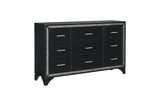 Homelegance - Salon Dresser And Mirror In Pearl Black Metallic - 1572Bk-Dm