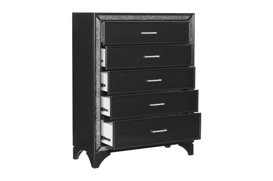 Homelegance - Salon Chest In Pearl Black Metallic - 1572Bk-C