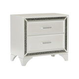 Homelegance - Salon Nightstand In Pearl White Metallic - 1572W-4