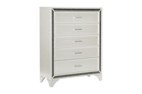 Homelegance - Salon Chest In Pearl White Metallic - 1572W-C