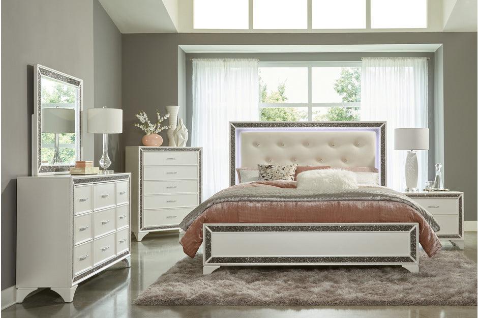 Homelegance - Salon Chest In Pearl White Metallic - 1572W-C