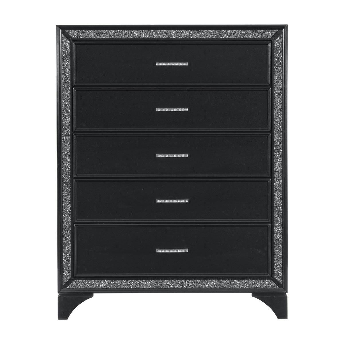 Homelegance - Salon Chest In Pearl Black Metallic - 1572Bk-C