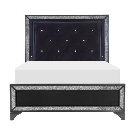 Homelegance - Salon Eastern King Bed In Pearl Black Metallic - 1572Bkk-1Ek