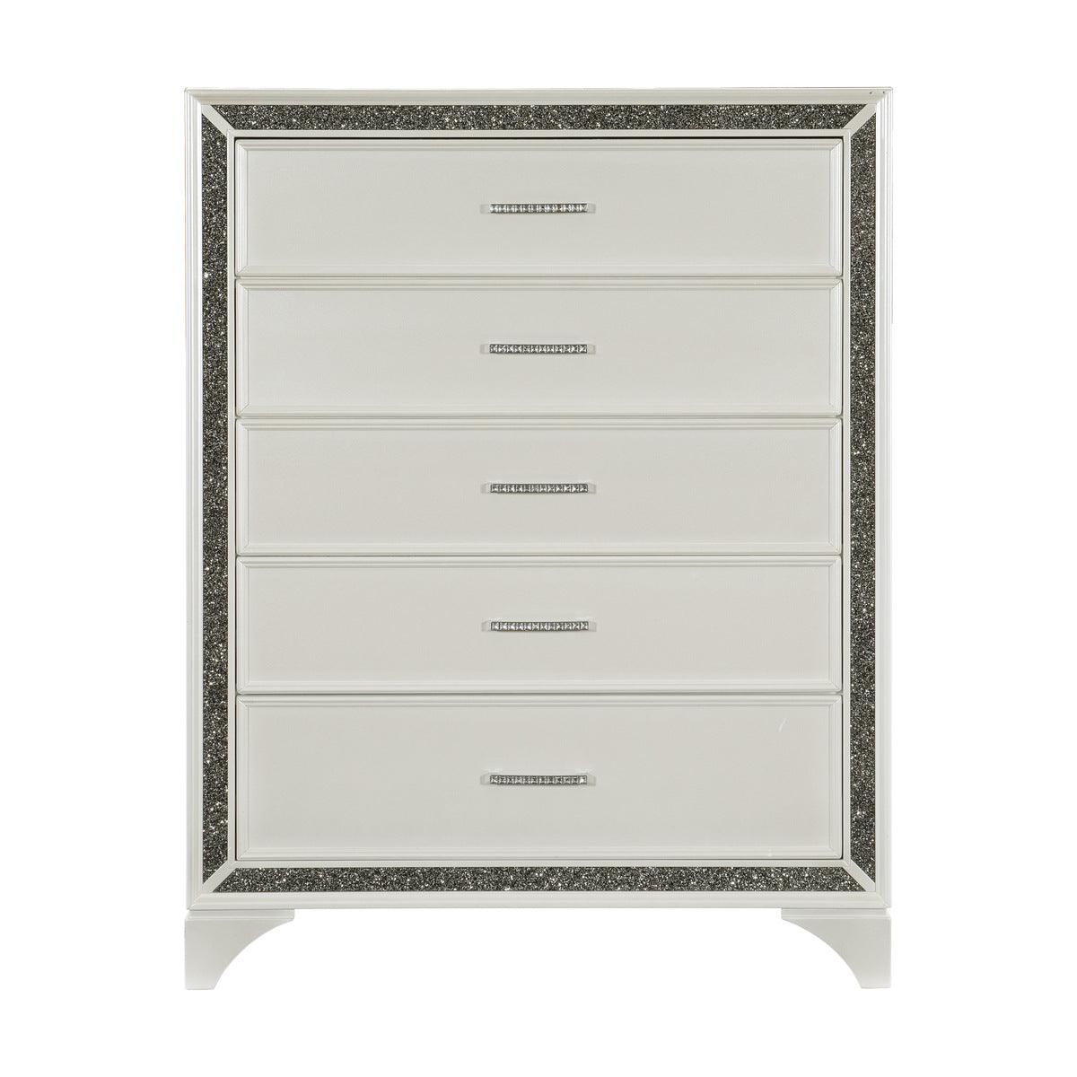 Homelegance - Salon Chest In Pearl White Metallic - 1572W-C