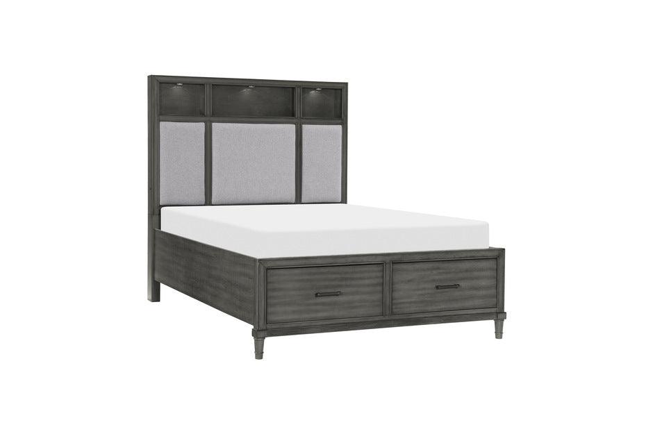 Homelegance - Wittenberry Eastern King Platform Bed In Gray - 1573K-1Ek*