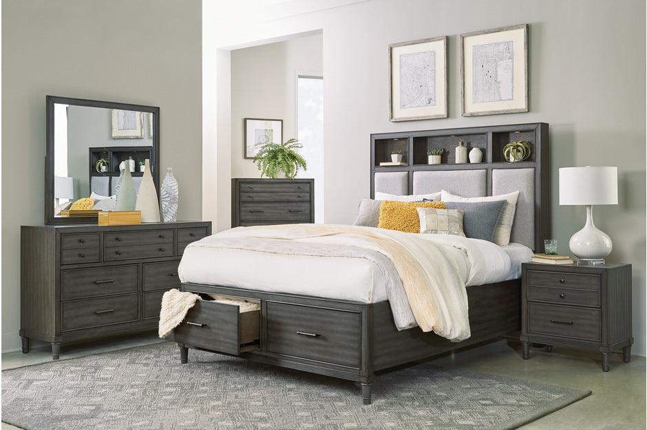 Homelegance - Wittenberry 5 Piece Queen Platform Bedroom Set In Gray - 1573-1-5Set