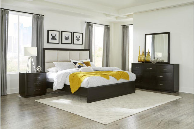 Homelegance - Hodgin 5 Piece Eastern King Platform Bedroom Set In Dark Charcoal - 1575K-1Ek-5Set