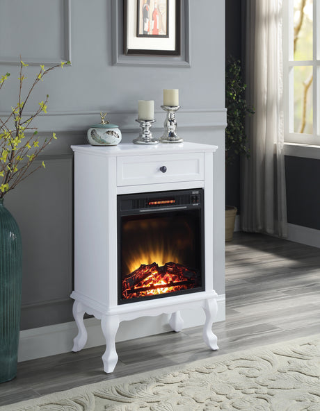 ACME Eirene Fireplace in White Finish AC00853 Home Elegance USA
