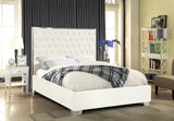 Meridian Furniture - Lexi Velvet King Bed In White - Lexiwhite-K