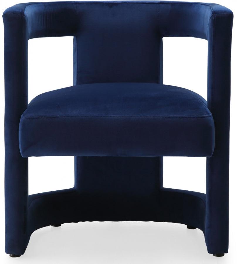 Blair Velvet Dining - Accent Chair In Navy - 530Navy | Meridian | Home Elegance USA