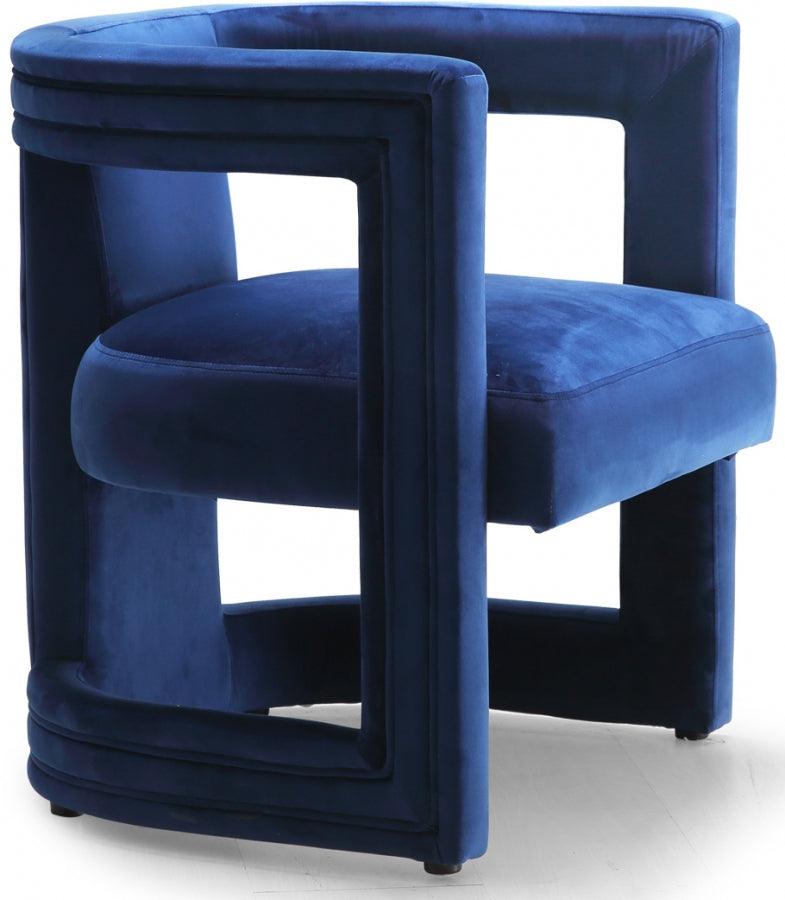 Blair Velvet Dining - Accent Chair In Navy - 530Navy | Meridian | Home Elegance USA