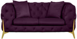 Meridian Furniture - Kingdom Velvet Loveseat In Purple - 695Purple-L