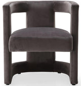 Meridian Furniture - Blair Velvet Dining-Accent Chair In Grey - 530Grey