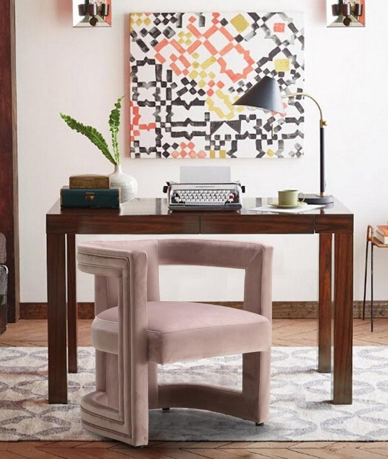 Blair Velvet Dining - Accent Chair In Pink - 530Pink | Meridian | Home Elegance USA