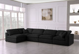 Serene - Cloud Modular Sectional 5 Piece - Black - Fabric - Home Elegance USA