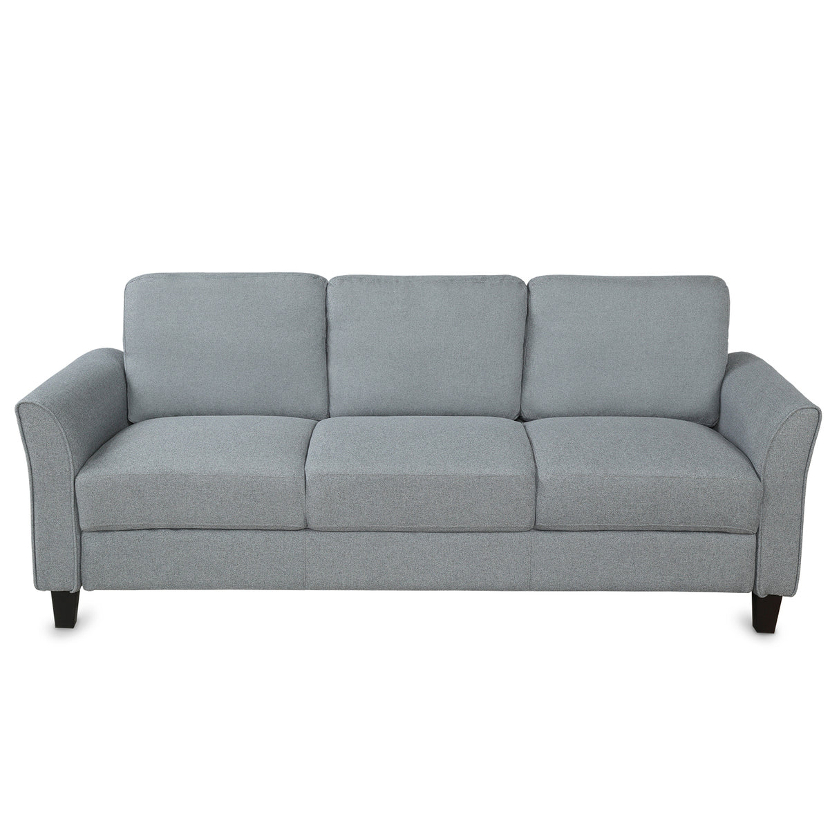 3 - Seat Sofa Living Room Linen Fabric Sofa (Gray) - WF191004AAE - image - 5