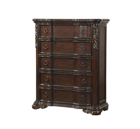 Royal Highlands 5-Drawer Chest in Dark Cherry – Homelegance 1603-9