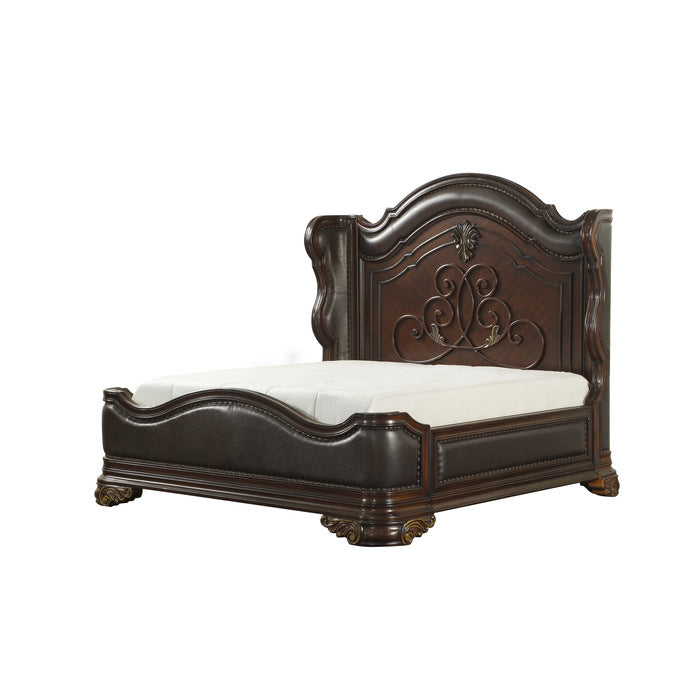 Homelegance - Royal Highlands 5 Piece Eastern King Bedroom Set In Rich Cherry - 1603K-1Ek-9