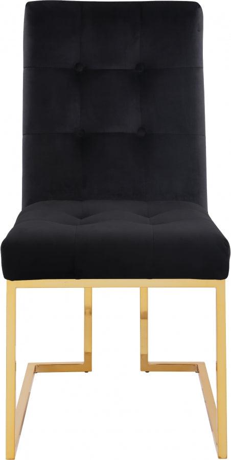 Meridian Furniture - Pierre Velvet Dining Chair In Black (Set Of 2) - 714Black-C