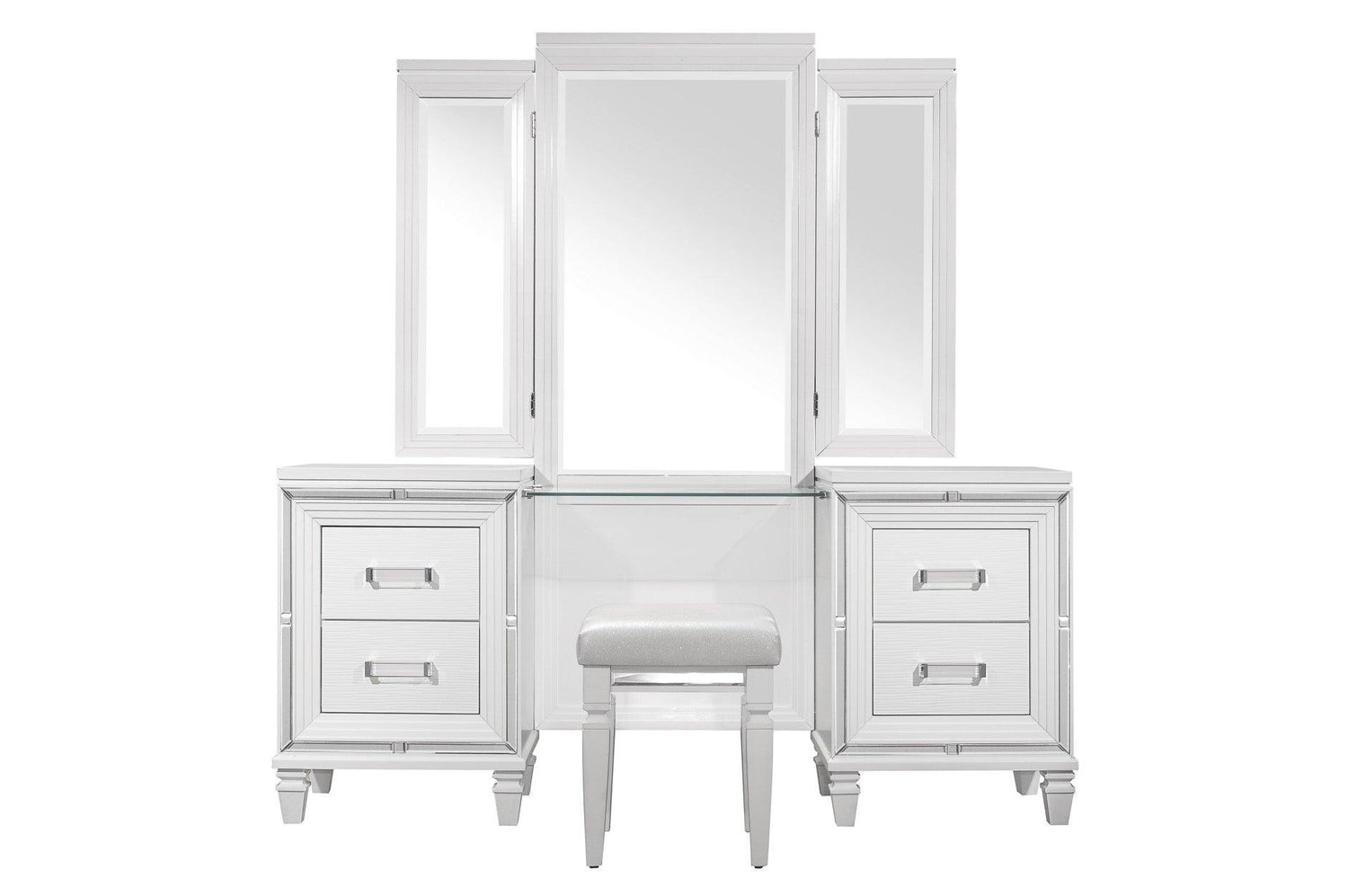 Homelegance - Tamsin Vanity Dresser With Mirror Set In White - 1616W-15*