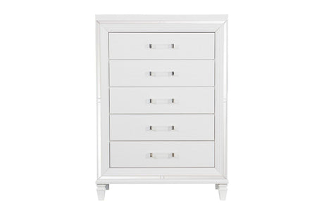 Tamsin 6 Piece Queen Platform Bedroom Set In White 1616W-1-6Set | Homelegance