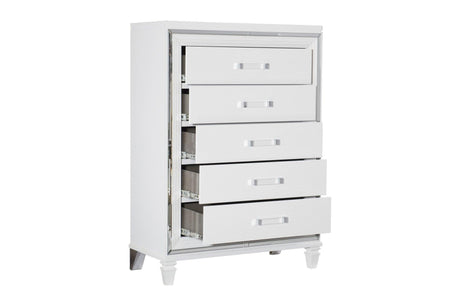Tamsin 6 Piece Eastern King Platform Bedroom Set In White 1616Wk-1Ek-6Set | Homelegance
