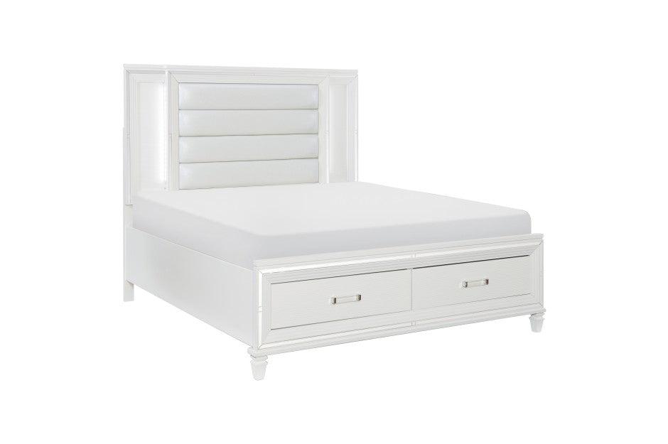 Homelegance - Tamsin 3 Piece Queen Platform Bedroom Set In White - 1616W-1-3Set