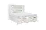 Homelegance - Tamsin Eastern King Platform Bed With Led Lighting And Footboard Storage In White - 1616Wk-1Ek*