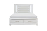 Homelegance - Tamsin Eastern King Platform Bed With Led Lighting And Footboard Storage In White - 1616Wk-1Ek*