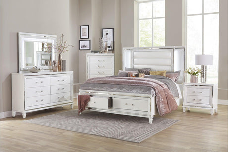 Homelegance - Tamsin 6 Piece Eastern King Platform Bedroom Set In White - 1616Wk-1Ek-6Set