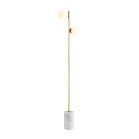 Anechdoche 2 Lights Gold And White Floor Lamp | Finesse - FL - 3404 - 2G - Home Elegance USA - 1