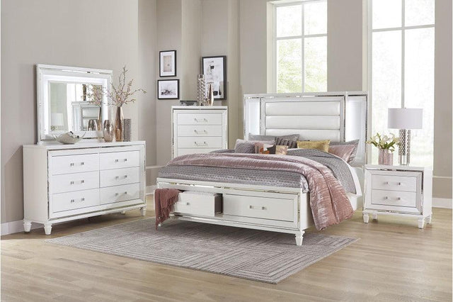 Homelegance - Tamsin 6 Piece Queen Platform Bedroom Set In White - 1616W-1-6Set