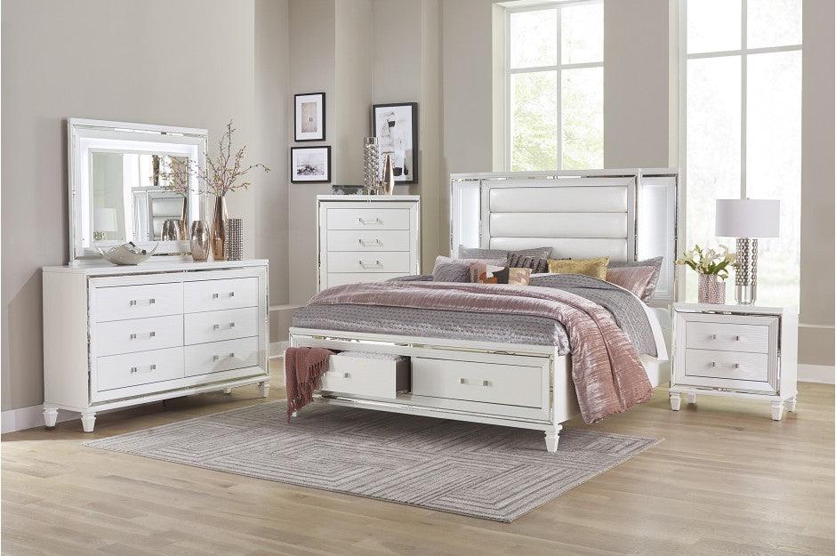 Homelegance - Tamsin 5 Piece Queen Platform Bedroom Set In White - 1616W-1-5Set