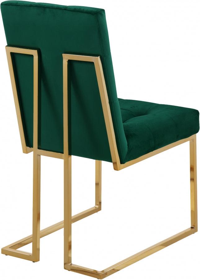 Meridian Furniture - Pierre Velvet Dining Chair In Green (Set Of 2) - 714Green-C