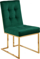 Meridian Furniture - Pierre Velvet Dining Chair In Green (Set Of 2) - 714Green-C