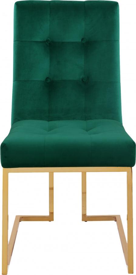 Meridian Furniture - Pierre Velvet Dining Chair In Green (Set Of 2) - 714Green-C