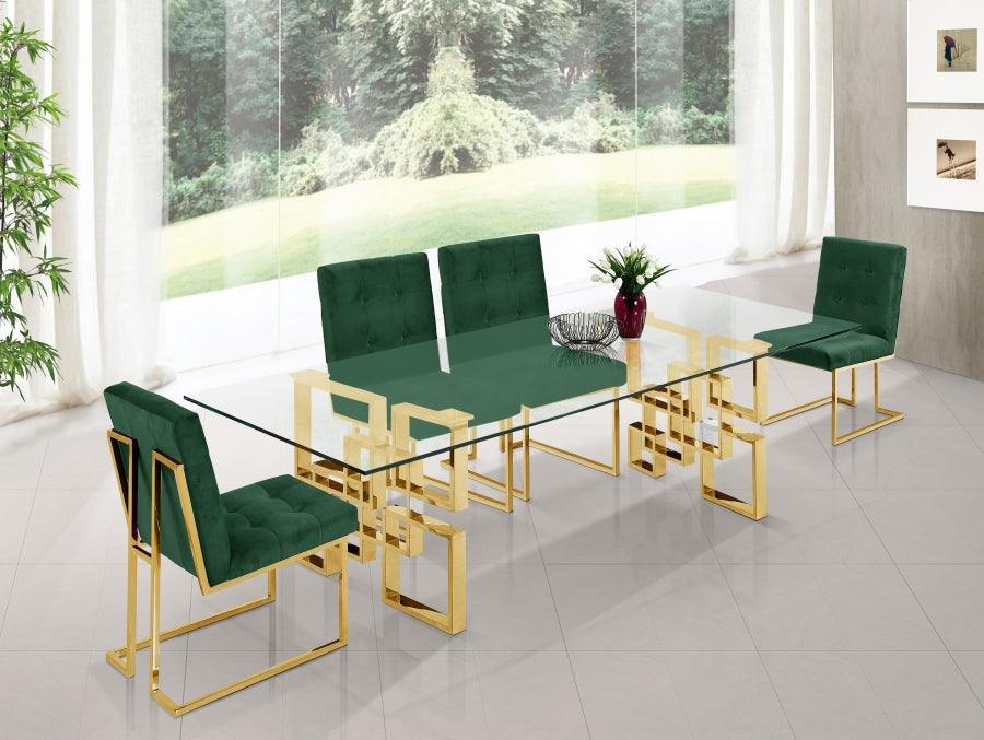 Meridian Furniture - Pierre Velvet Dining Chair In Green (Set Of 2) - 714Green-C