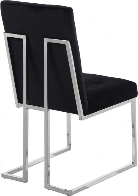 Meridian Furniture - Alexis Velvet Dining Chair In Black (Set Of 2) - 731Black-C