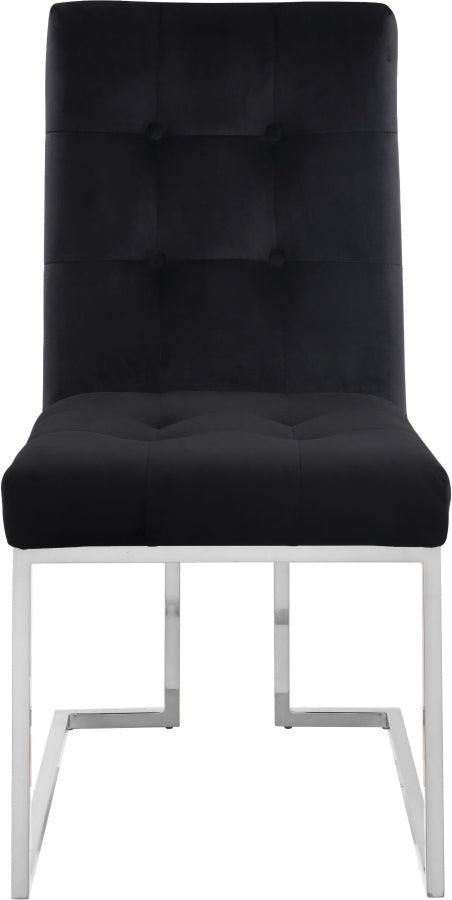 Meridian Furniture - Alexis Velvet Dining Chair In Black (Set Of 2) - 731Black-C