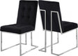 Alexis Velvet Dining Chair In Black (Set Of 2) - 731Black-C | Meridian