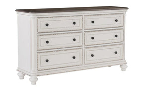 Baylesford Dresser 1624W-5 by Homelegance | Antique White & Brown-Gray Finish