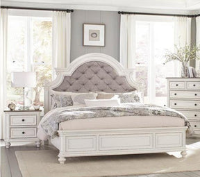 Baylesford 3 Piece Queen Bedroom Set In Antique White 1624W-1-3Set | Homelegance