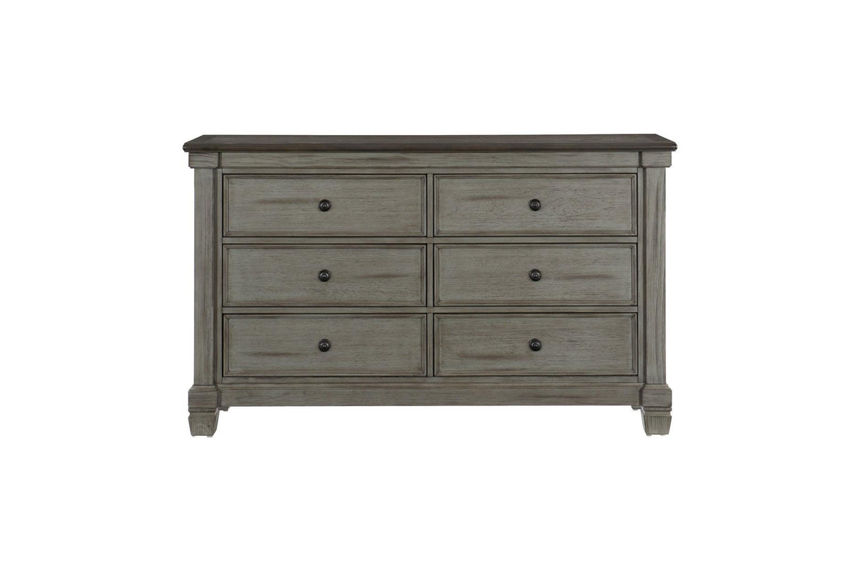 Homelegance - Weaver Dresser With Mirror In Antique Gray - 1626Gy-6