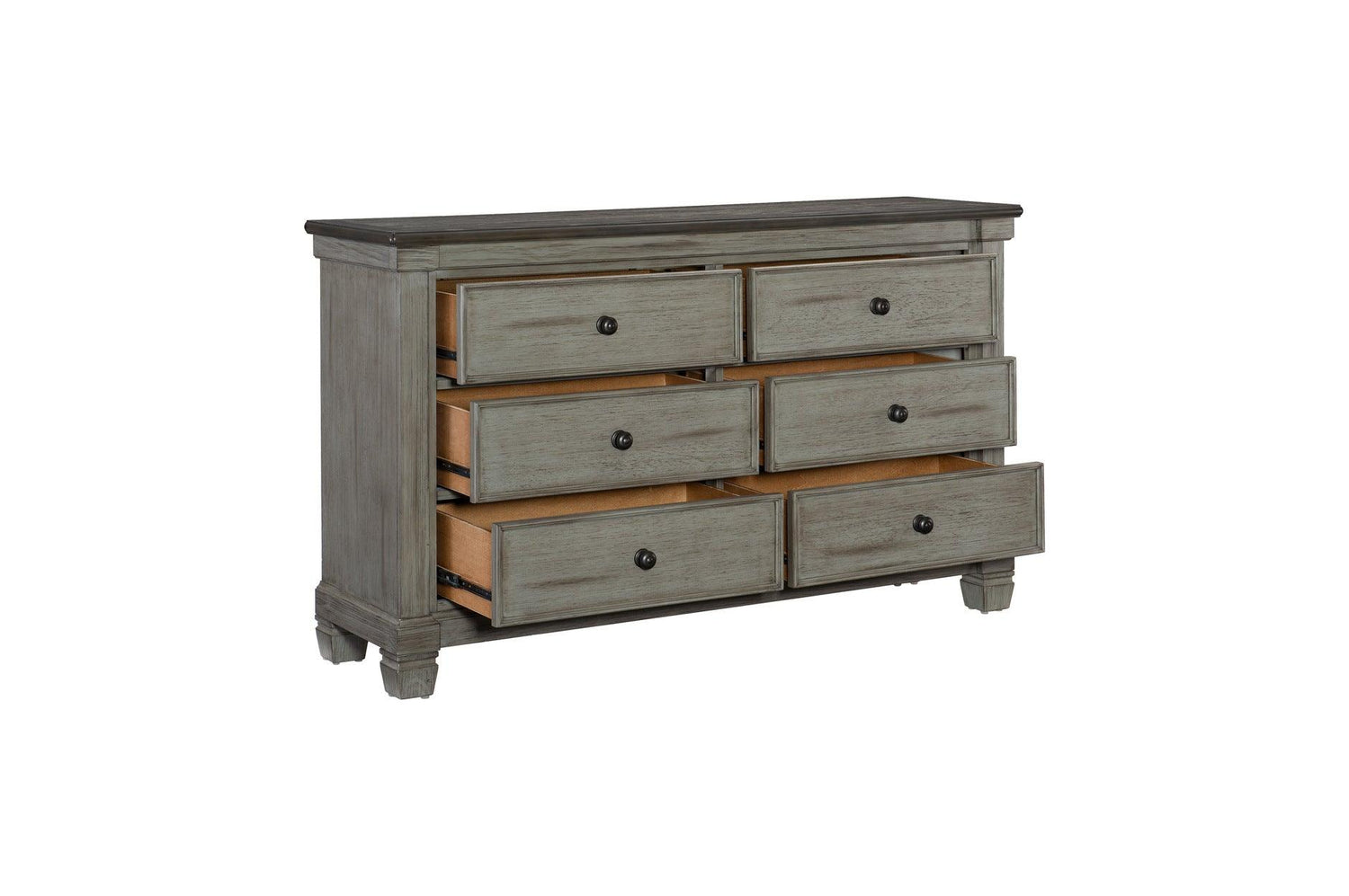 Homelegance - Weaver Dresser With Mirror In Antique Gray - 1626Gy-6