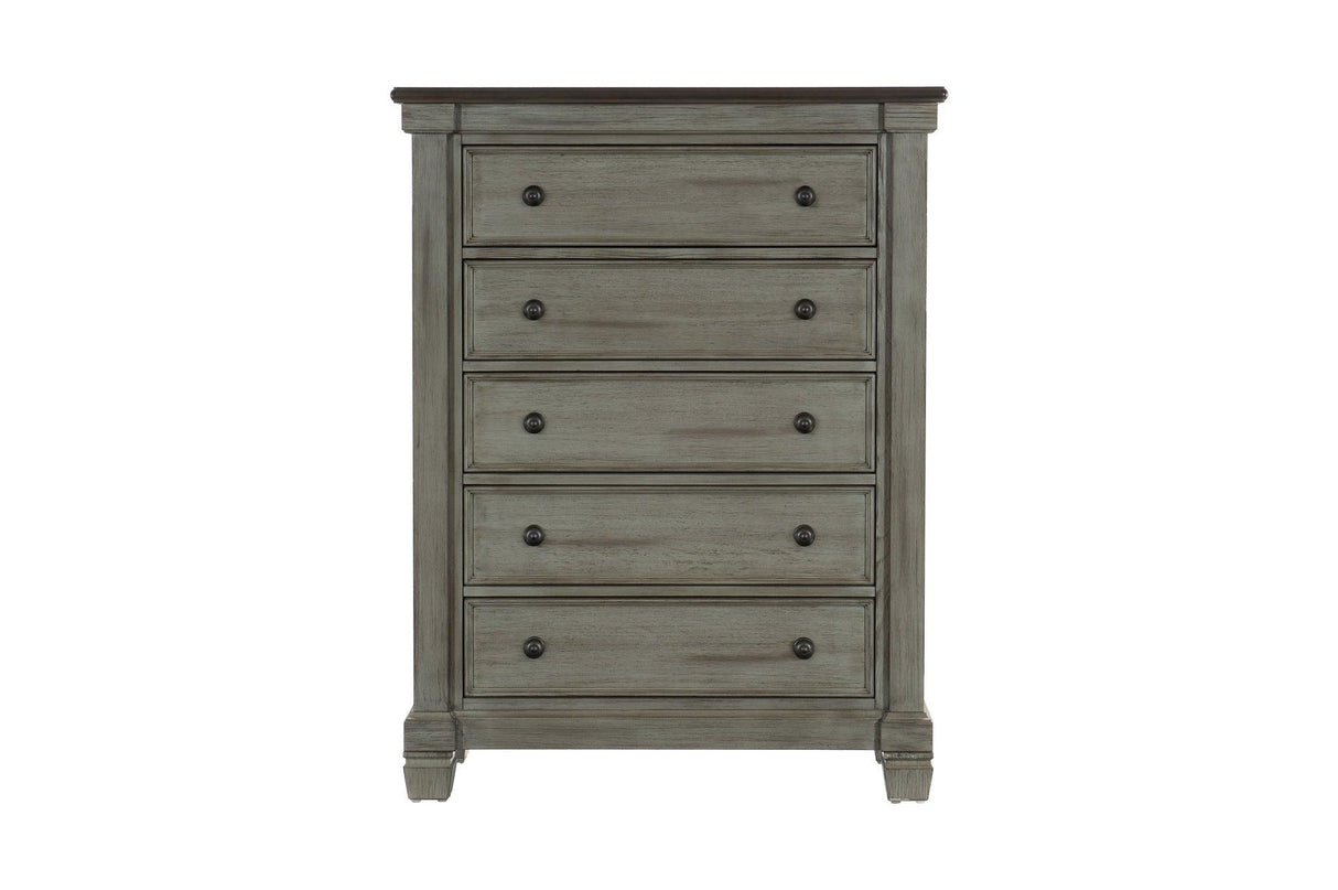 Homelegance - Weaver 6 Piece Eastern King Bedroom Set In Antique Gray - 1626Gyk-1Ek-6Set