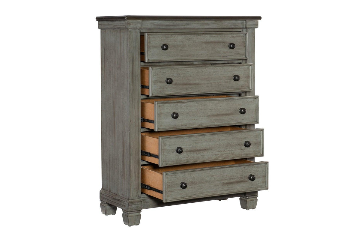 Homelegance - Weaver 6 Piece Eastern King Bedroom Set In Antique Gray - 1626Gyk-1Ek-6Set