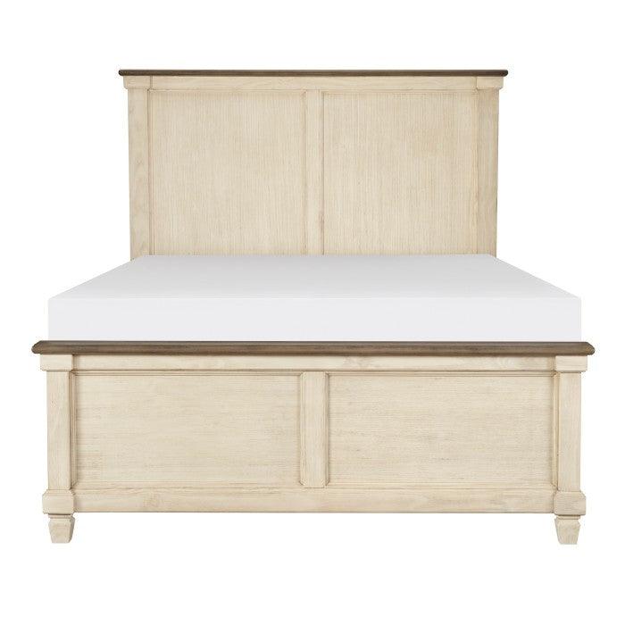Homelegance - Weaver Eastern King Bed In Antique White - 1626K-1Ek*