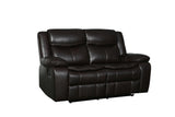 Global United Transitional Leather-Air Reclining Loveseat Home Elegance USA